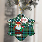 Ferguson Ancient Tartan Christmas Ceramic Ornament - Santa Style
